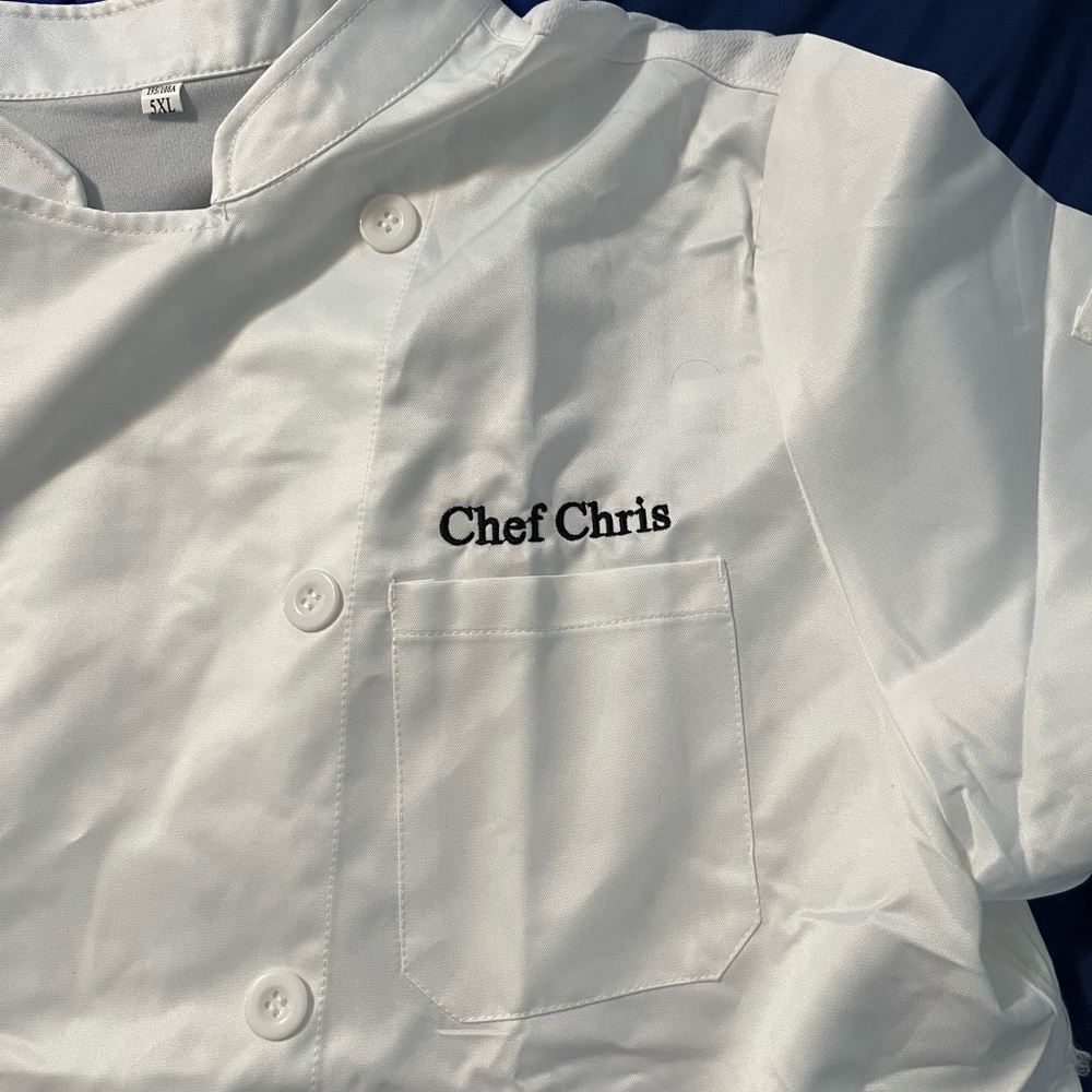 New personalized chef coat